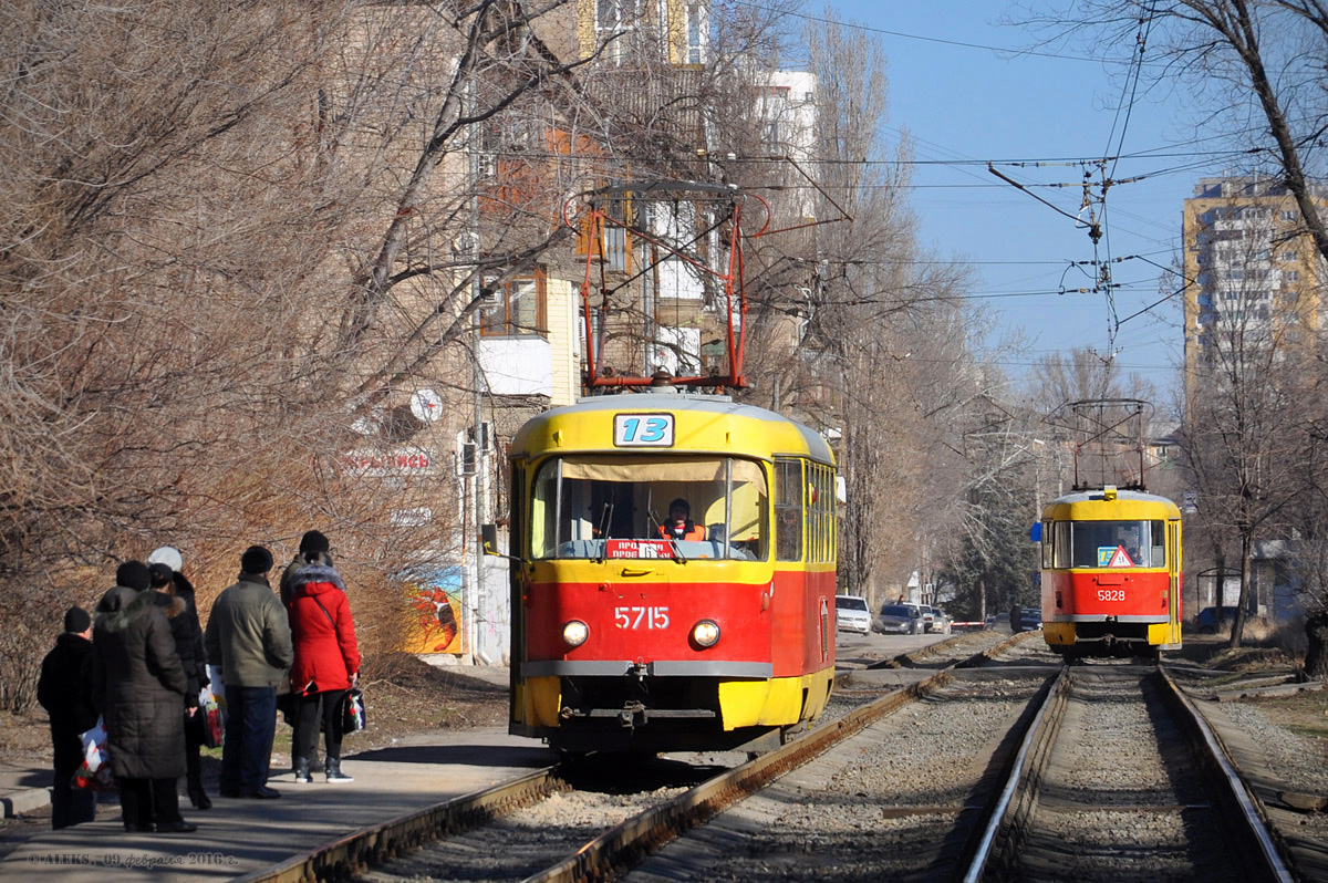 Волгоград, Tatra T3SU № 5715; Волгоград, Tatra T3SU № 5828