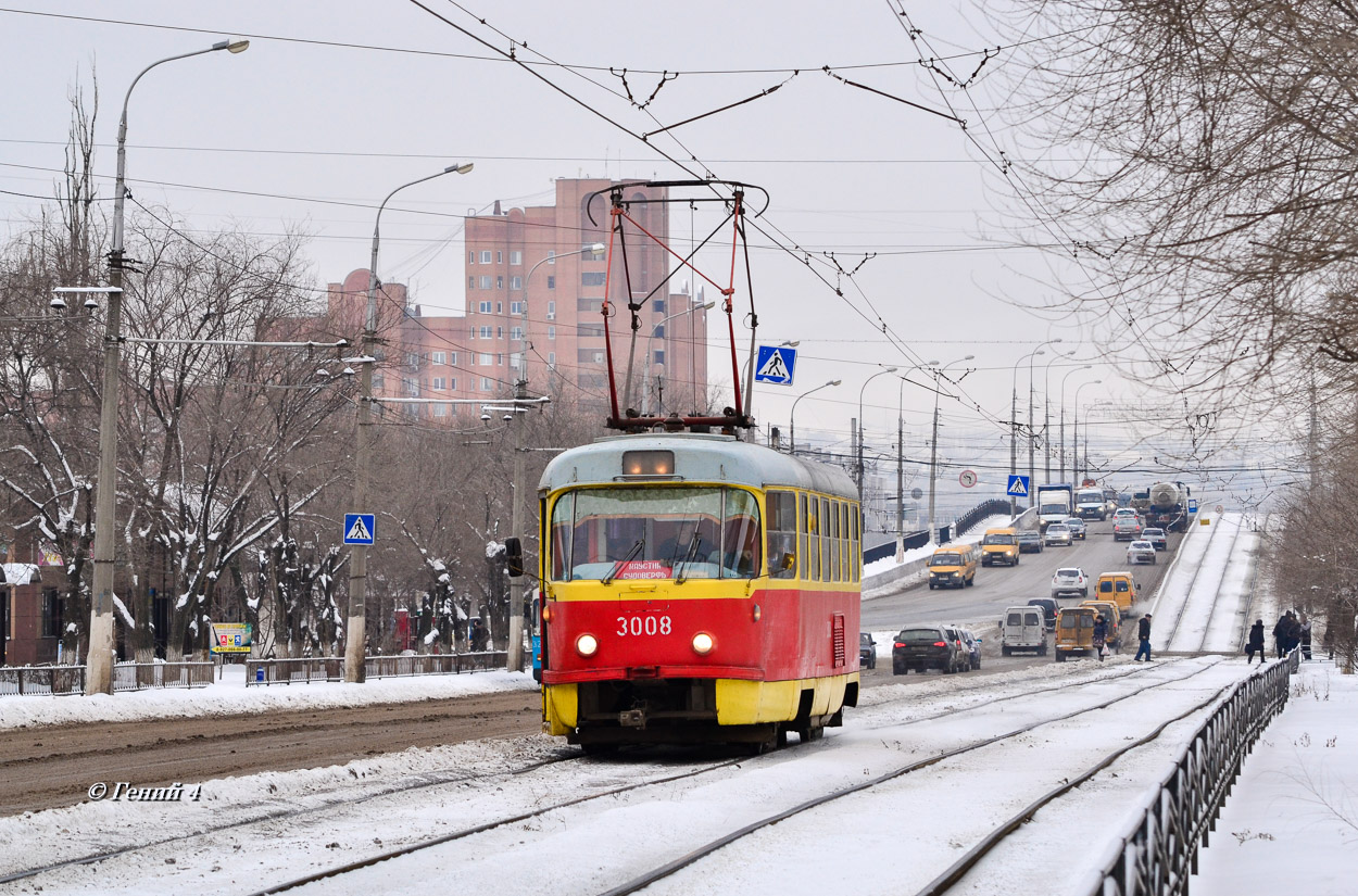 Волгоград, Tatra T3SU (двухдверная) № 3008