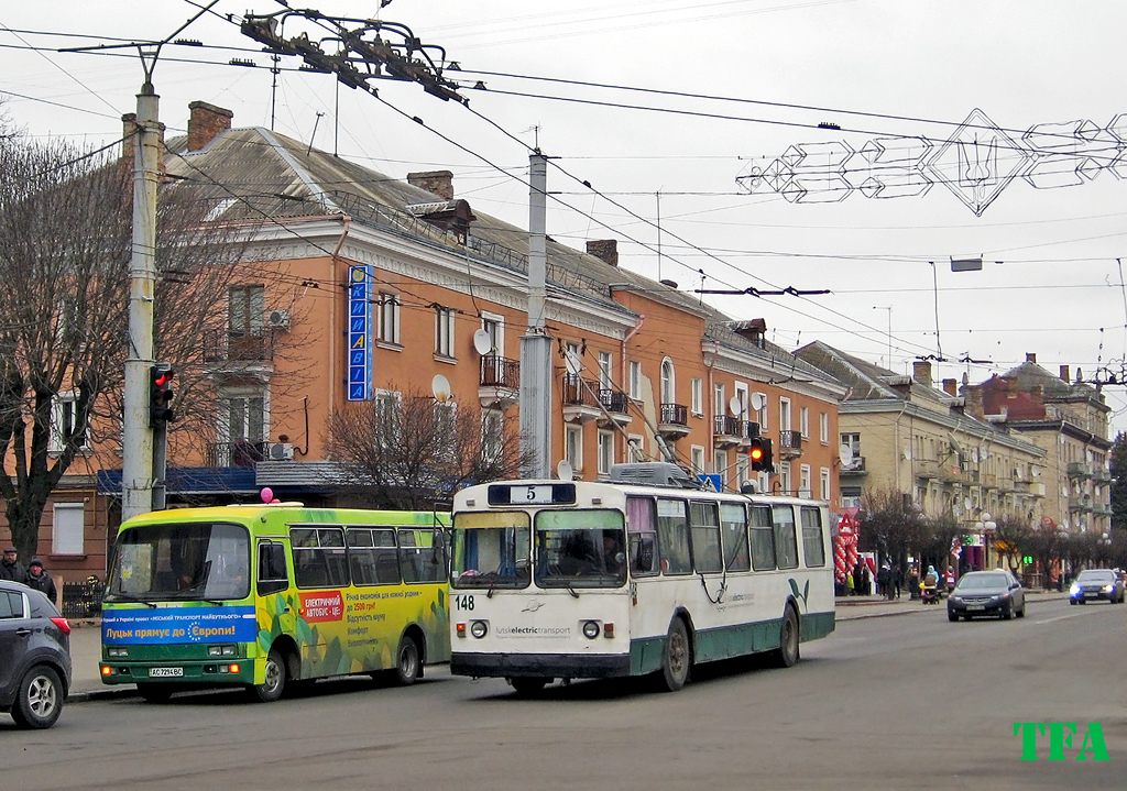 Луцк, Богдан А091 № АС 7294 ВС; Луцк, ЗиУ-682В [В00] № 148