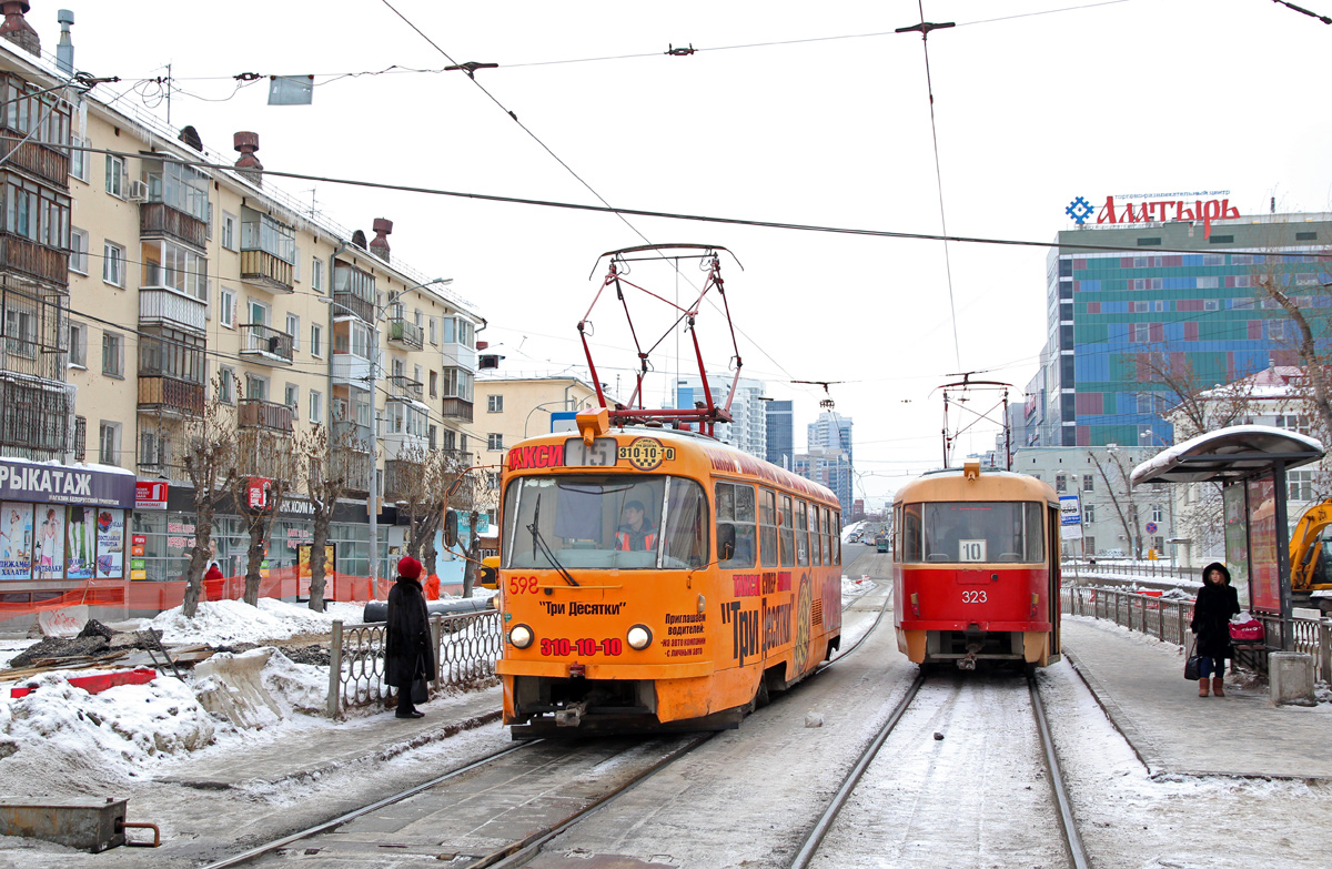 Yekaterinburg, Tatra T3SU č. 598; Yekaterinburg, Tatra T3SU č. 323