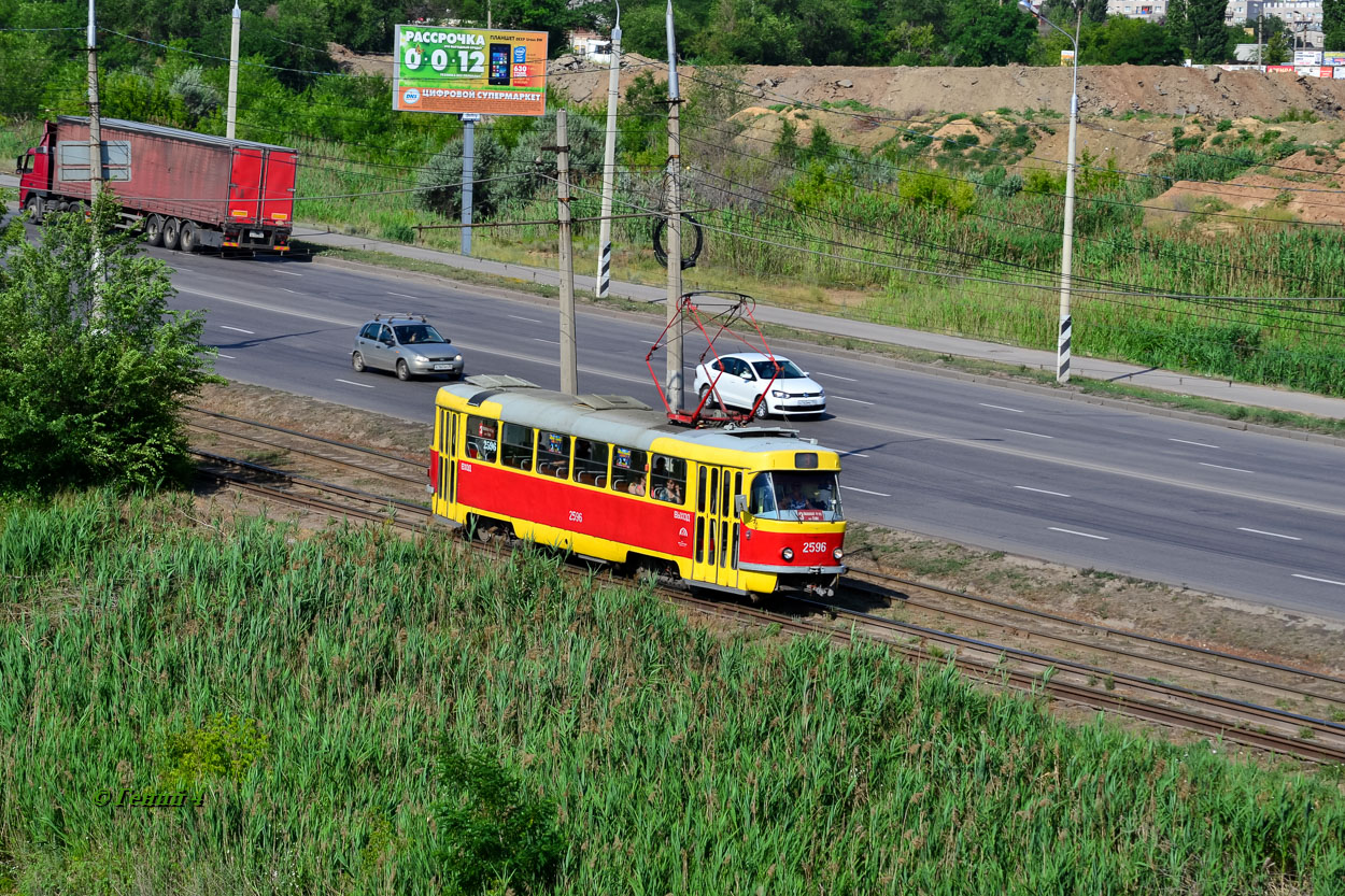 Волгоград, Tatra T3SU (двухдверная) № 2596