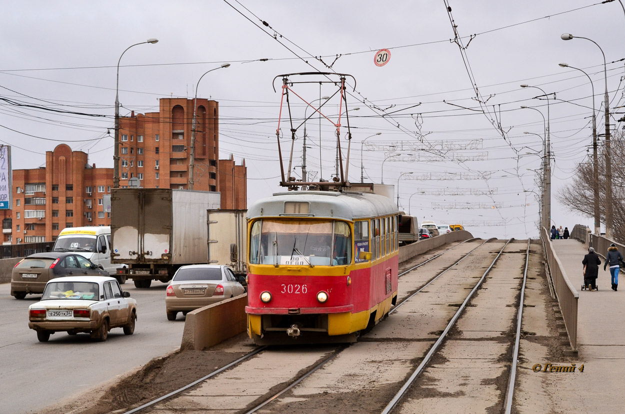 Волгоград, Tatra T3SU (двухдверная) № 3026