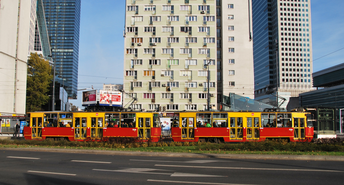 Варшава, Konstal 105Na № 1193; Варшава, Konstal 105Na № 1192