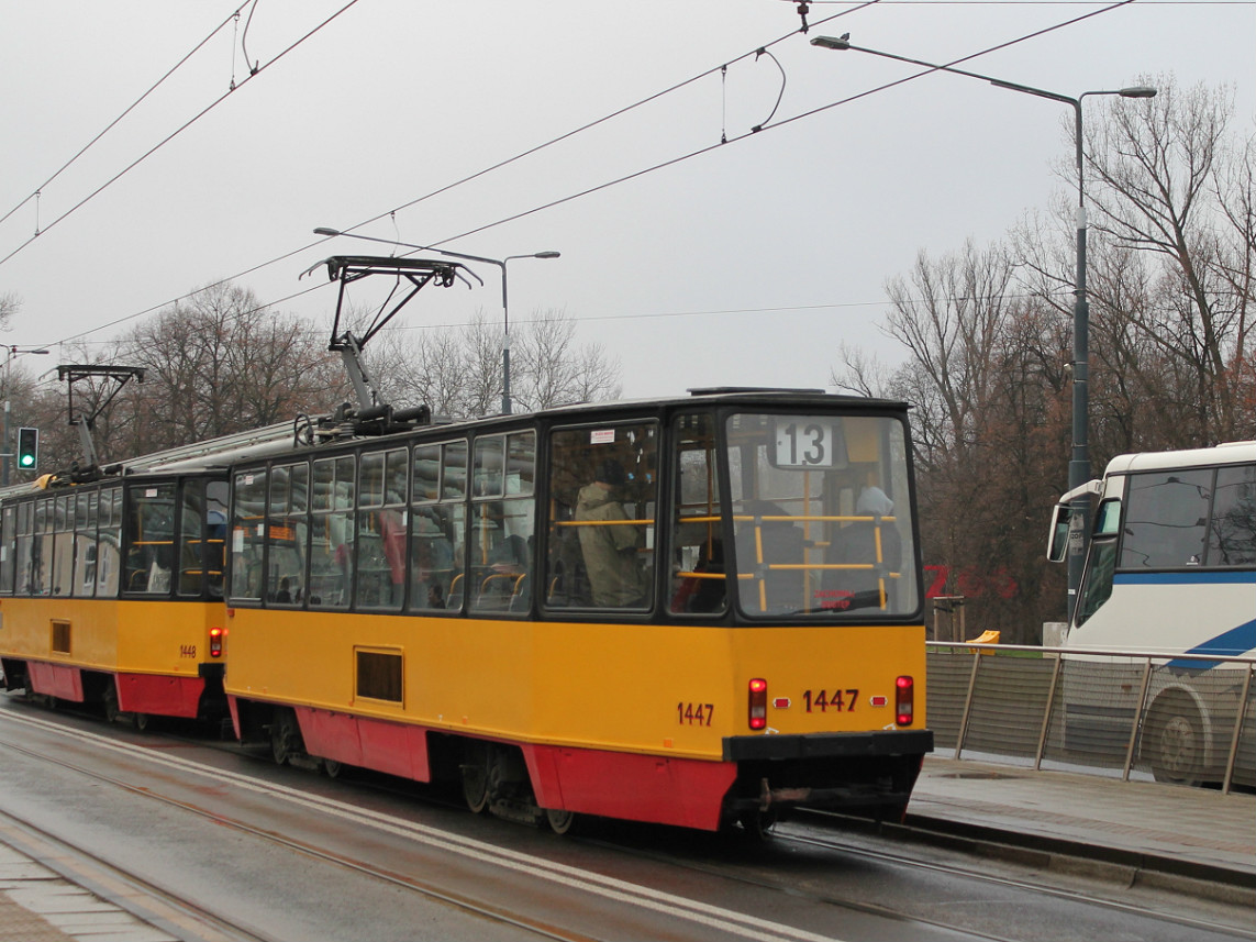 Варшава, Konstal 105Nf № 1447