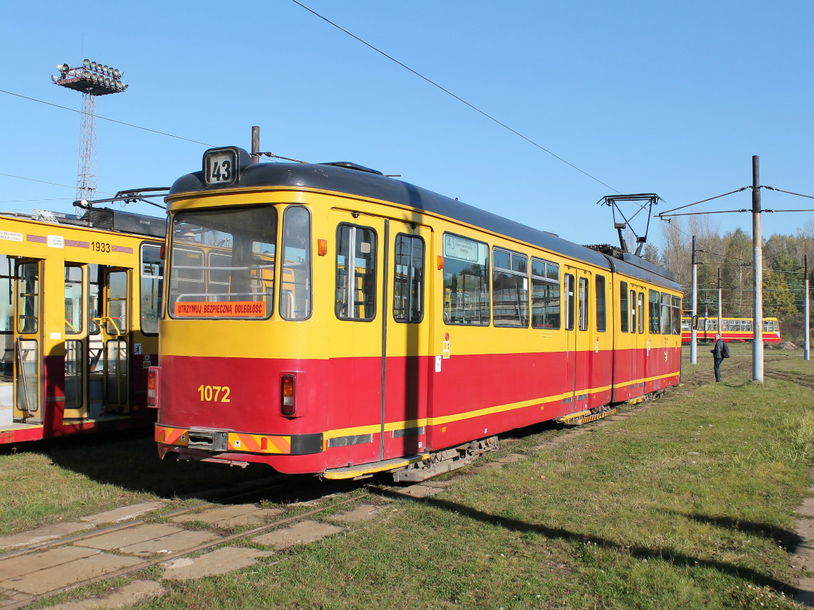 Лодзь, Duewag GT6 № 1072; Лодзь — депо Телефоничная