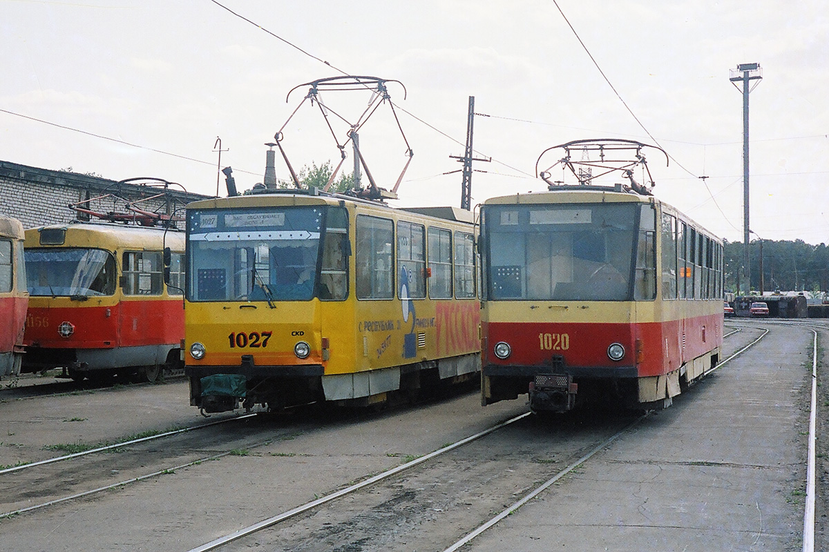 Barnaula, Tatra T6B5SU № 1020; Barnaula, Tatra T6B5SU № 1027; Barnaula — depo