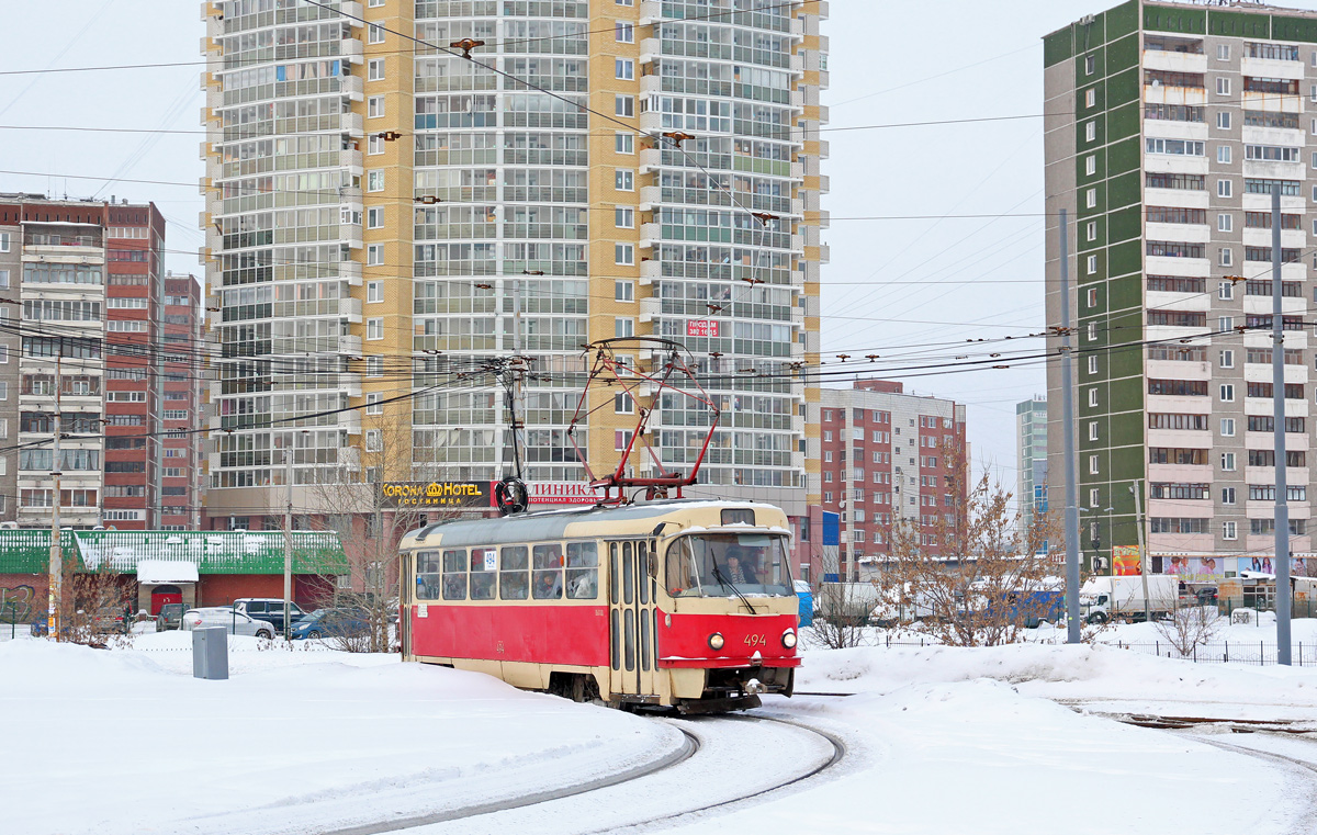 Екатеринбург, Tatra T3SU (двухдверная) № 494