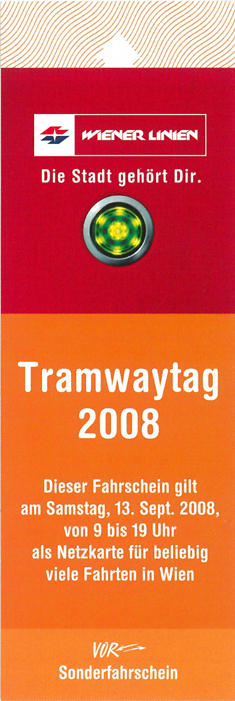 Vienna — Tickets; Vienna — Tramwaytag 2008