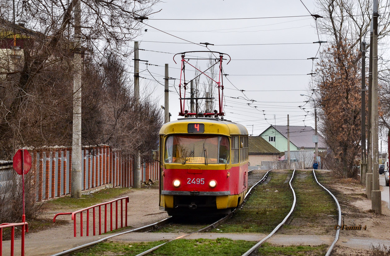 Волгоград, Tatra T3SU (двухдверная) № 2495