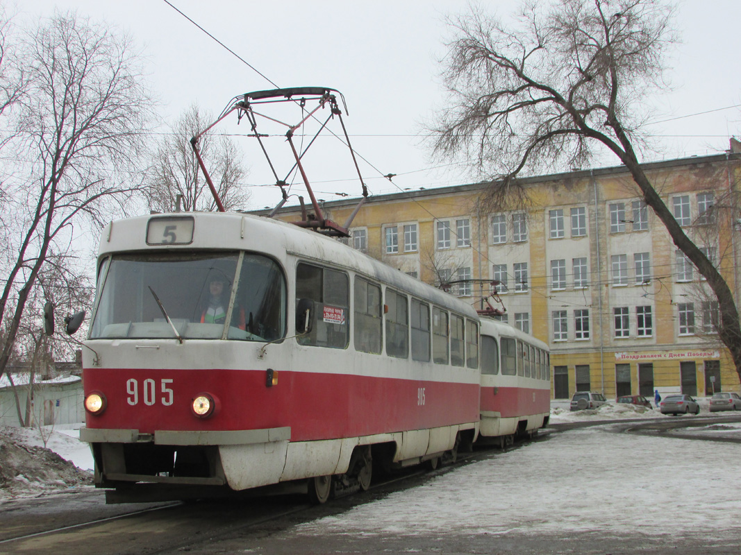 Самара, Tatra T3SU (двухдверная) № 905; Самара — Конечные станции и кольца (трамвай)