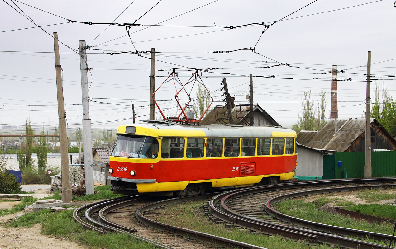 Волгоград, Tatra T3SU (двухдверная) № 2596