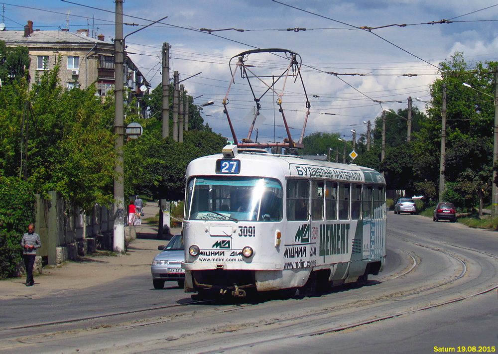 Харьков, Tatra T3SU № 3091