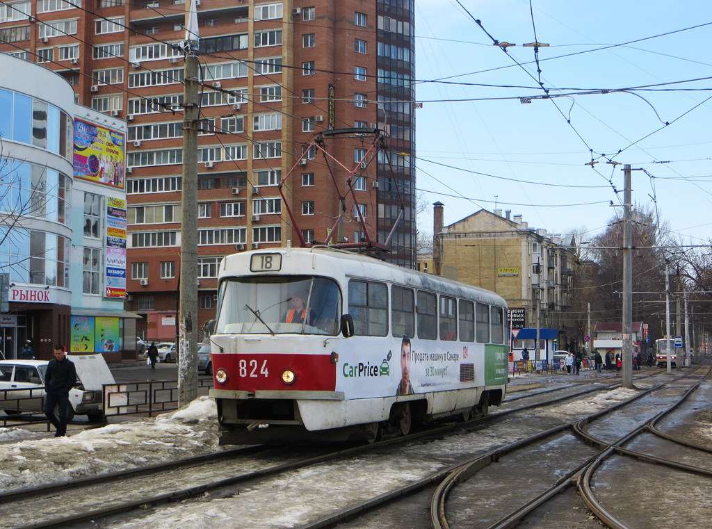 Самара, Tatra T3SU № 824; Самара — Конечные станции и кольца (трамвай)