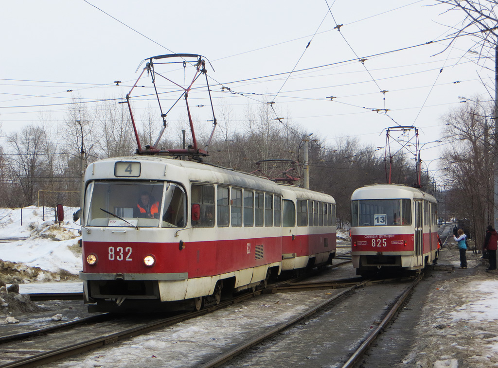 Самара, Tatra T3SU № 832; Самара, Tatra T3SU № 825 Самара, Tatra T3SU № 832; Самара, Tatra T3SU № 825