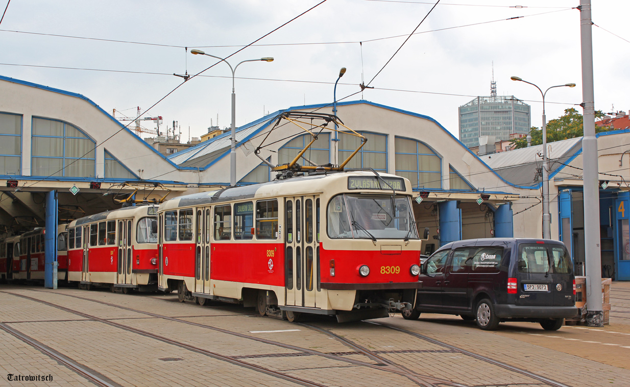Praha, Tatra T3R.P nr. 8309; Praha — Tram depots Praha, Tatra T3R.P nr. 8309; Praha — Tram depots
