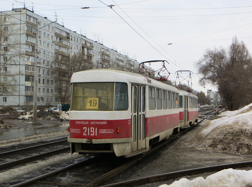 Самара, Tatra T3SU (двухдверная) № 2191