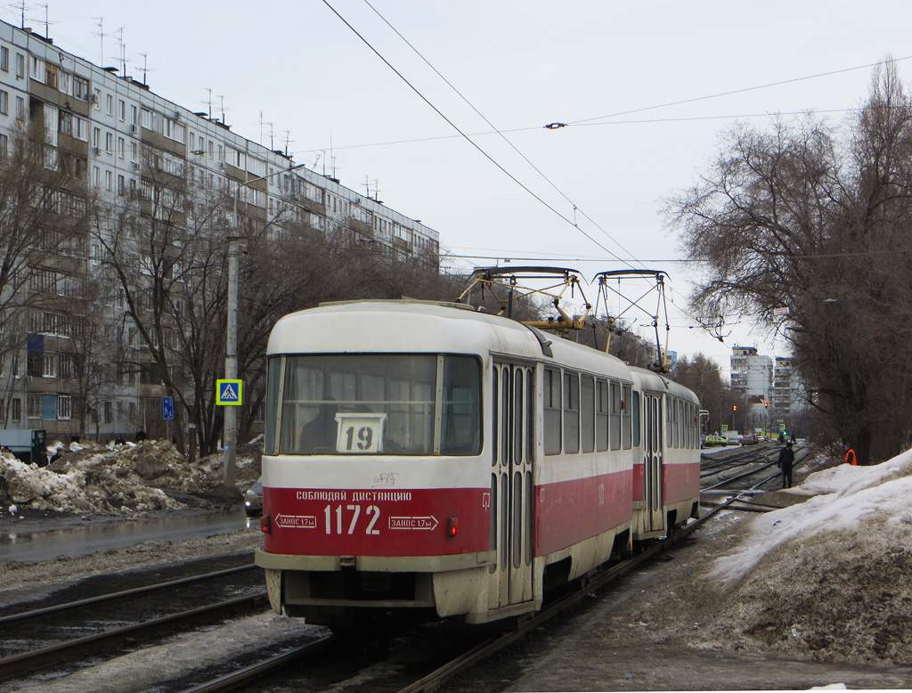Самара, Tatra T3SU (двухдверная) № 1172
