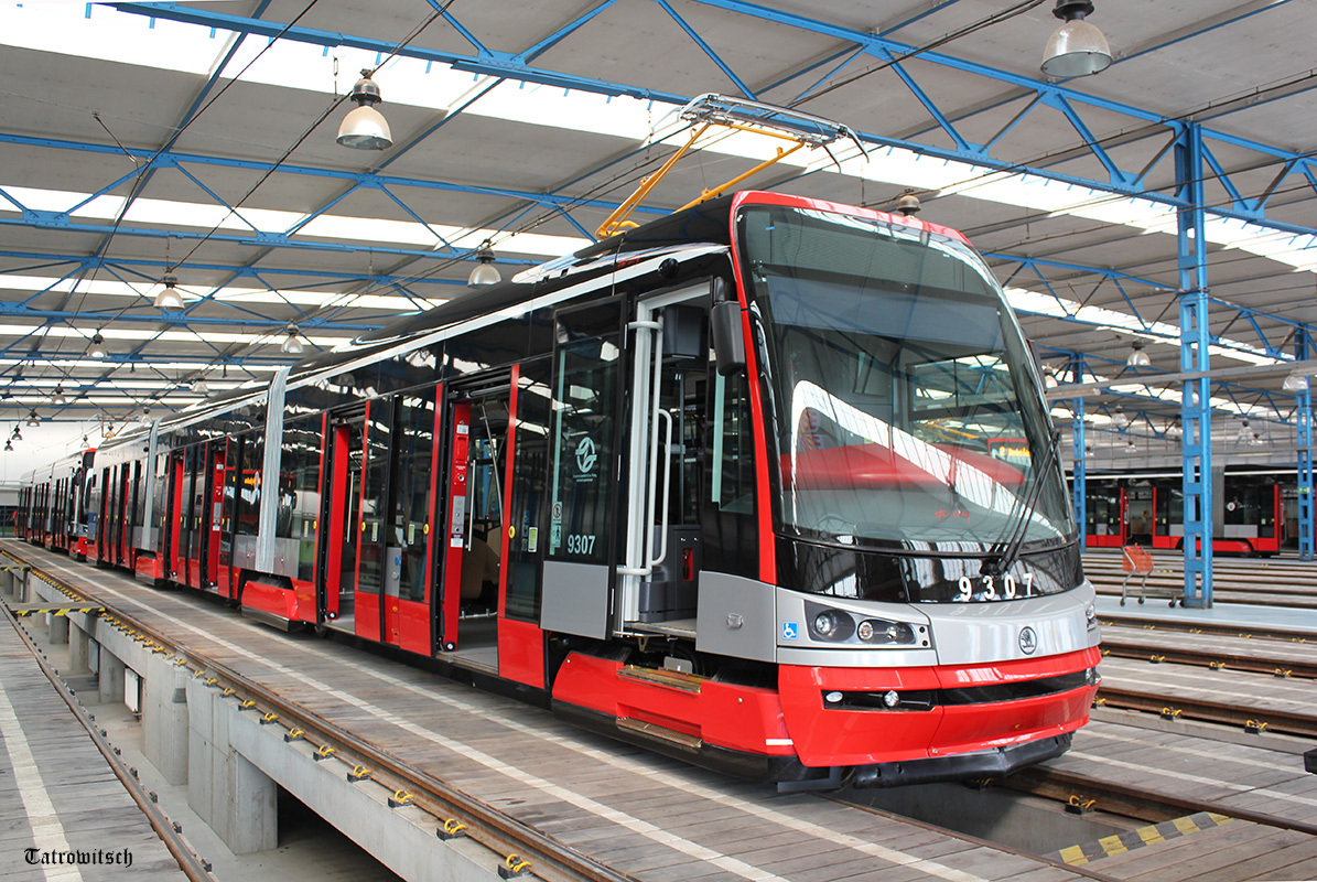 Прага, Škoda 15T3 ForCity Alfa Praha № 9307; Прага — Трамвайные депо Прага, Škoda 15T3 ForCity Alfa Praha № 9307; Прага — Трамвайные депо