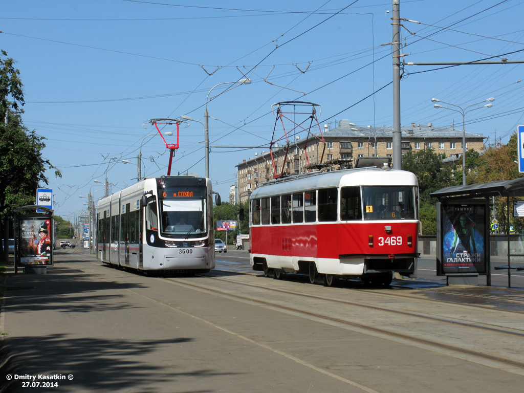 Москва, 71-414 (Pesa Fokstrot) № 3500; Москва, МТТА № 3469
