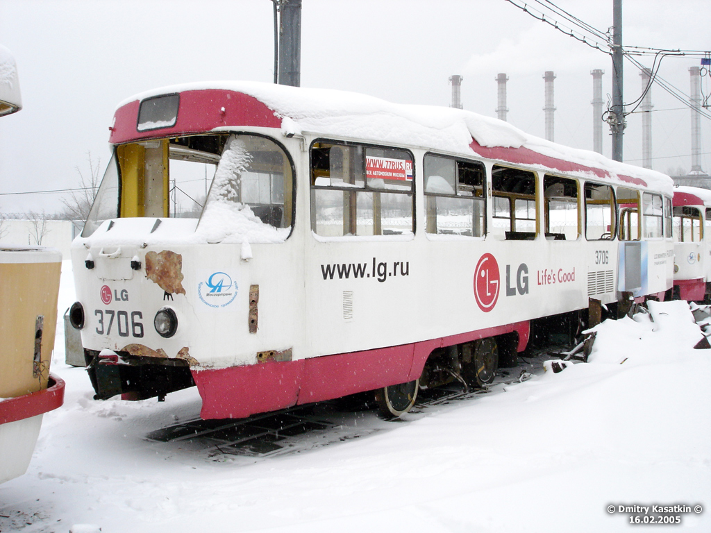 Москва, Tatra T3SU № 3706