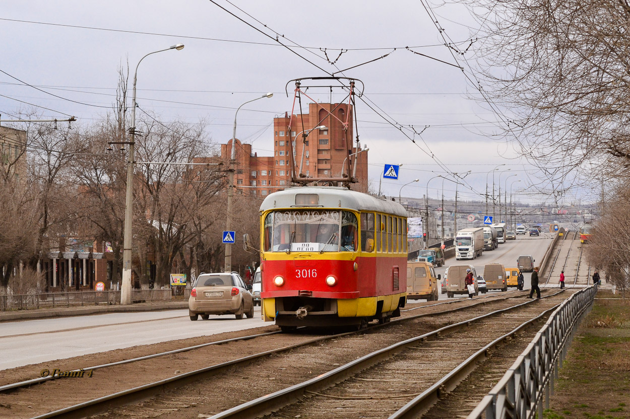 Волгоград, Tatra T3SU (двухдверная) № 3016