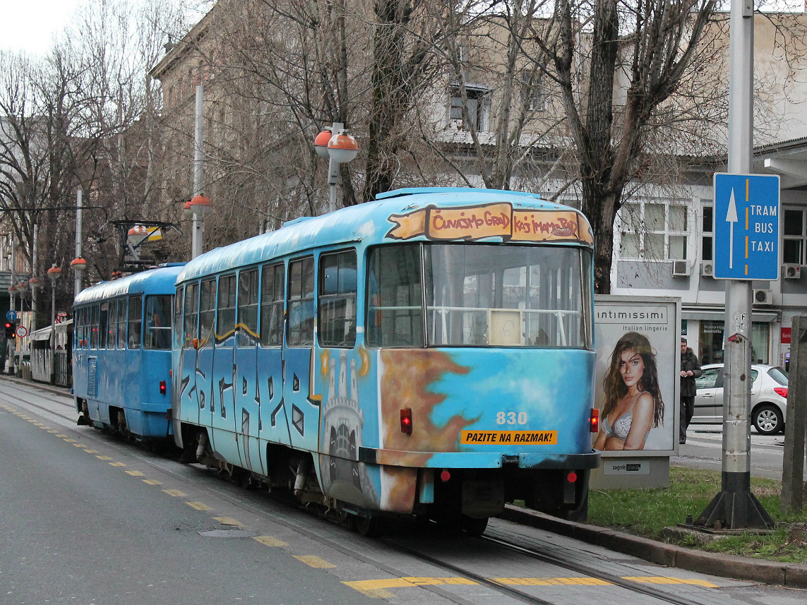 Загреб, Tatra B4YU № 830