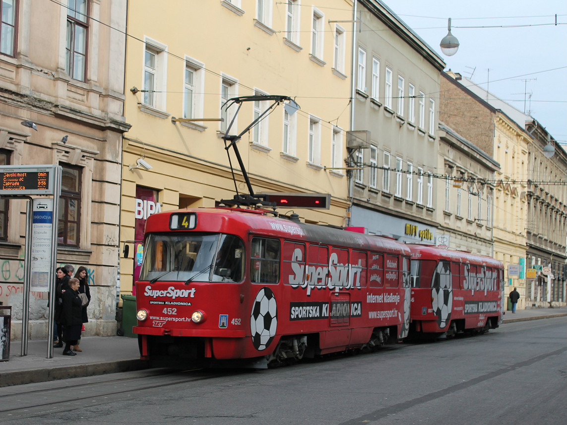 Загреб, Tatra T4YU № 452