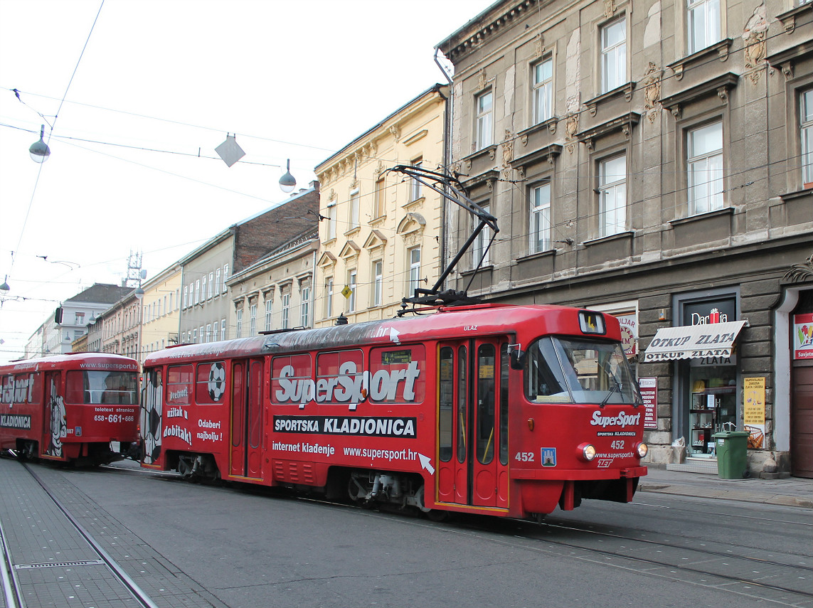 Загреб, Tatra T4YU № 452