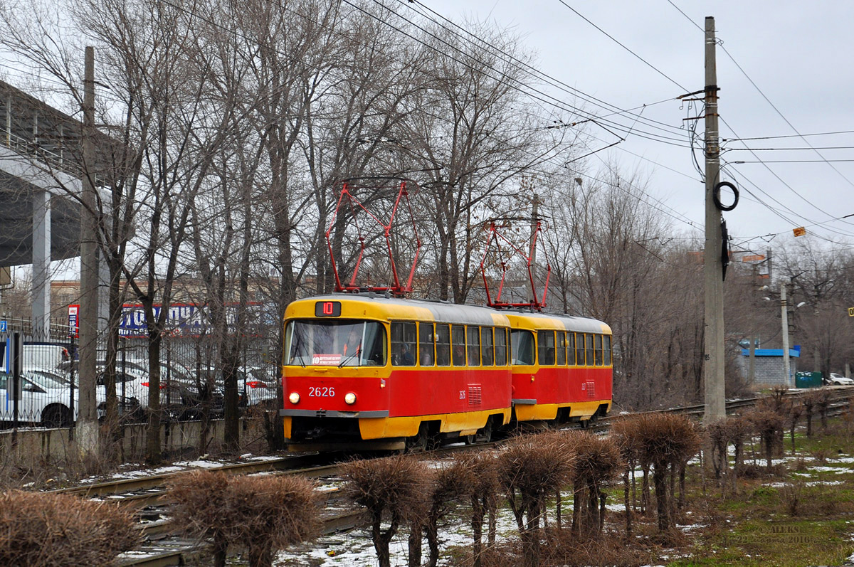 Volgograd, Tatra T3SU (2-door) № 2626; Volgograd, Tatra T3SU (2-door) № 2627 Volgograd, Tatra T3SU (2-door) № 2626; Volgograd, Tatra T3SU (2-door) № 2627