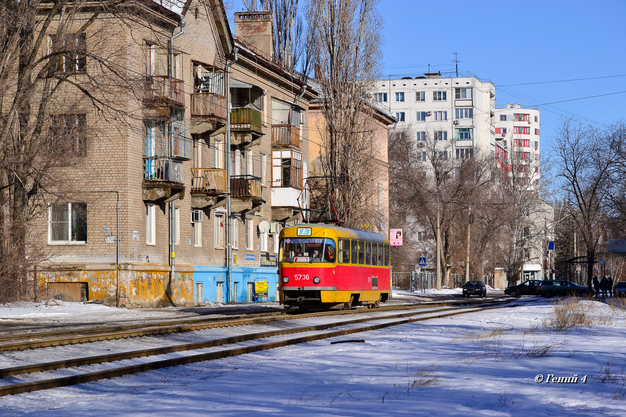 Волгоград, Tatra T3SU № 5736