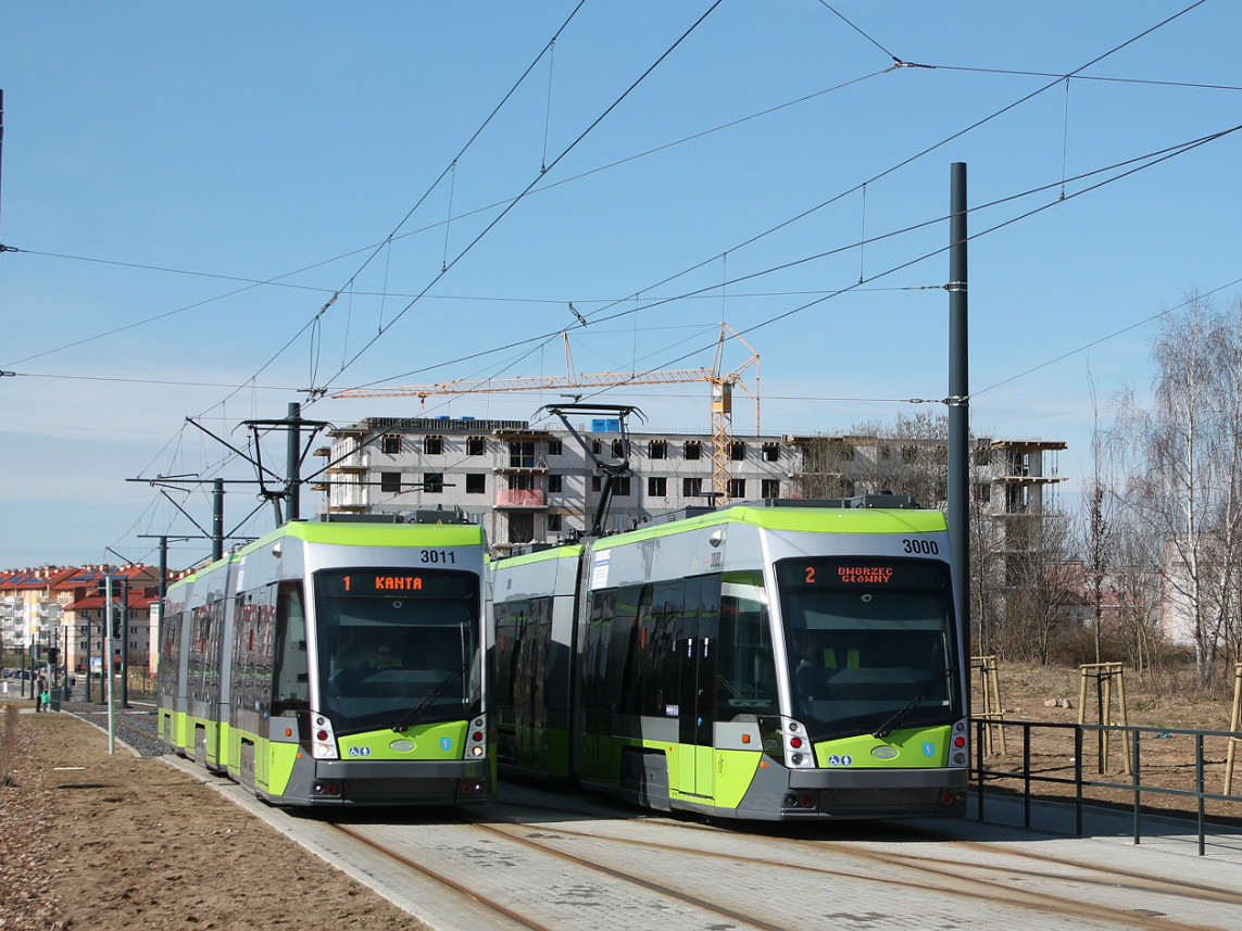 Ольштын, Solaris Tramino S111o № 3011; Ольштын, Solaris Tramino S111o № 3000