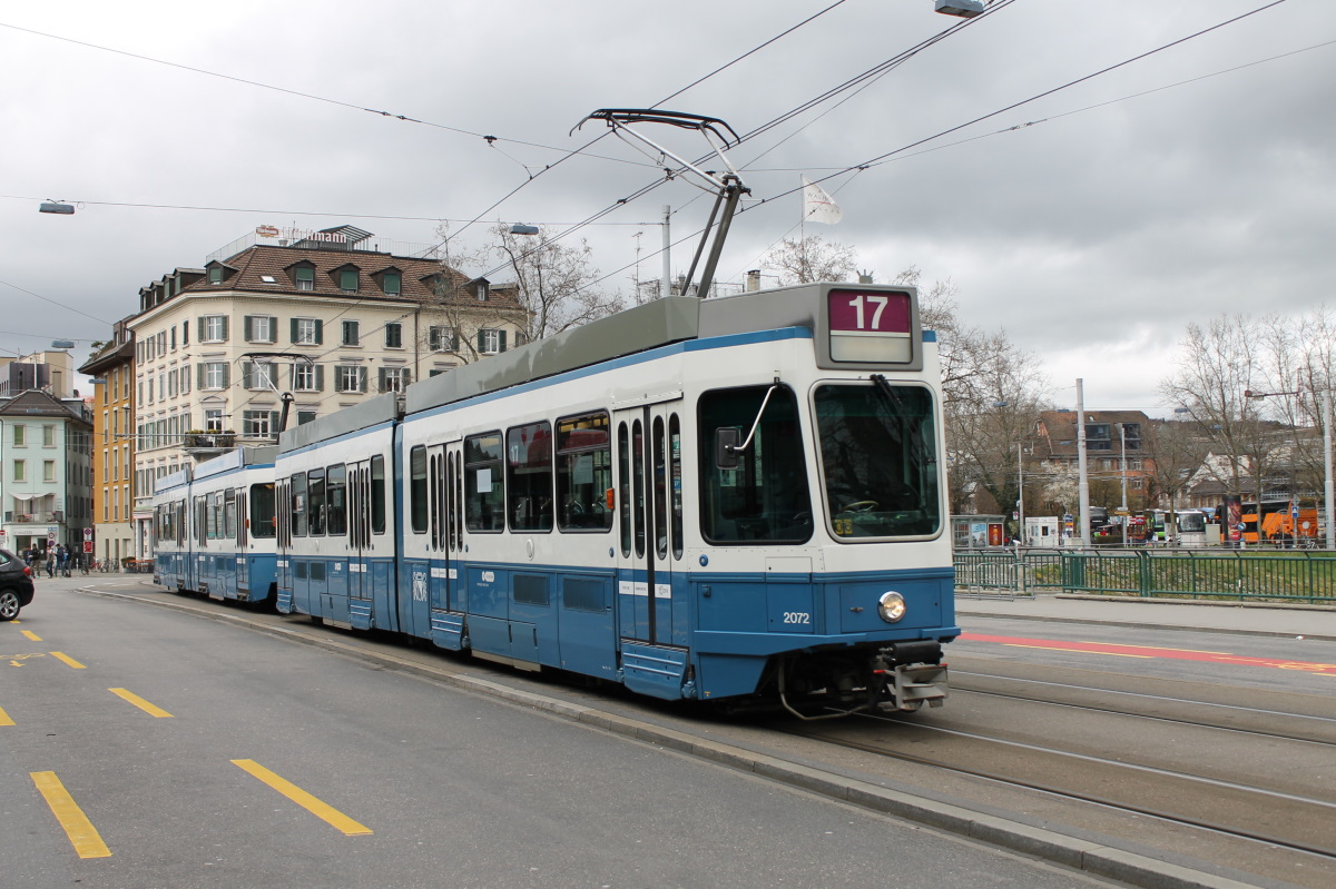 Zurych, SWP/SIG/BBC Be 4/6 "Tram 2000" Nr 2072