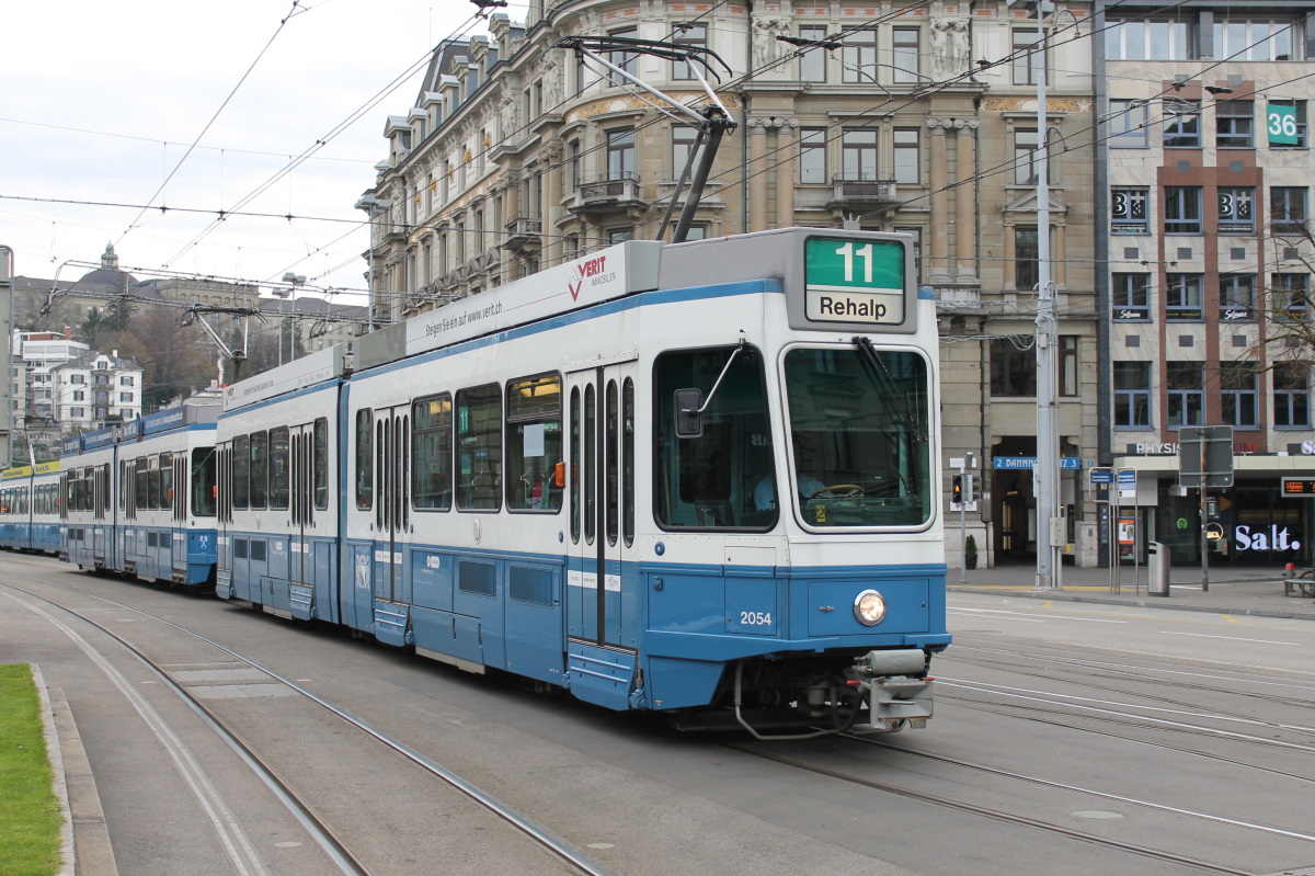 Цюрих, SWP/SIG/BBC Be 4/6 "Tram 2000" № 2054