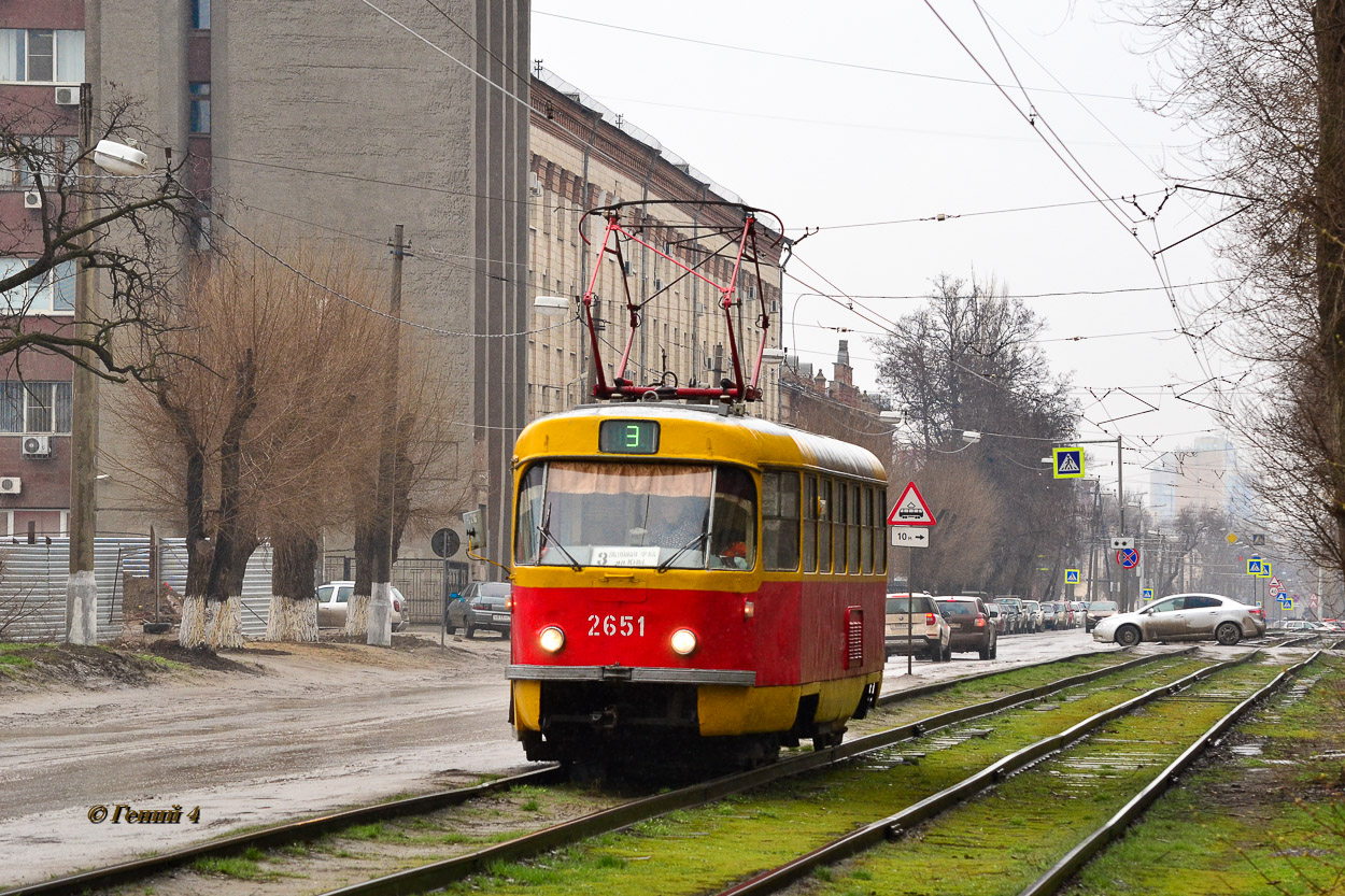 Волгоград, Tatra T3SU (двухдверная) № 2651
