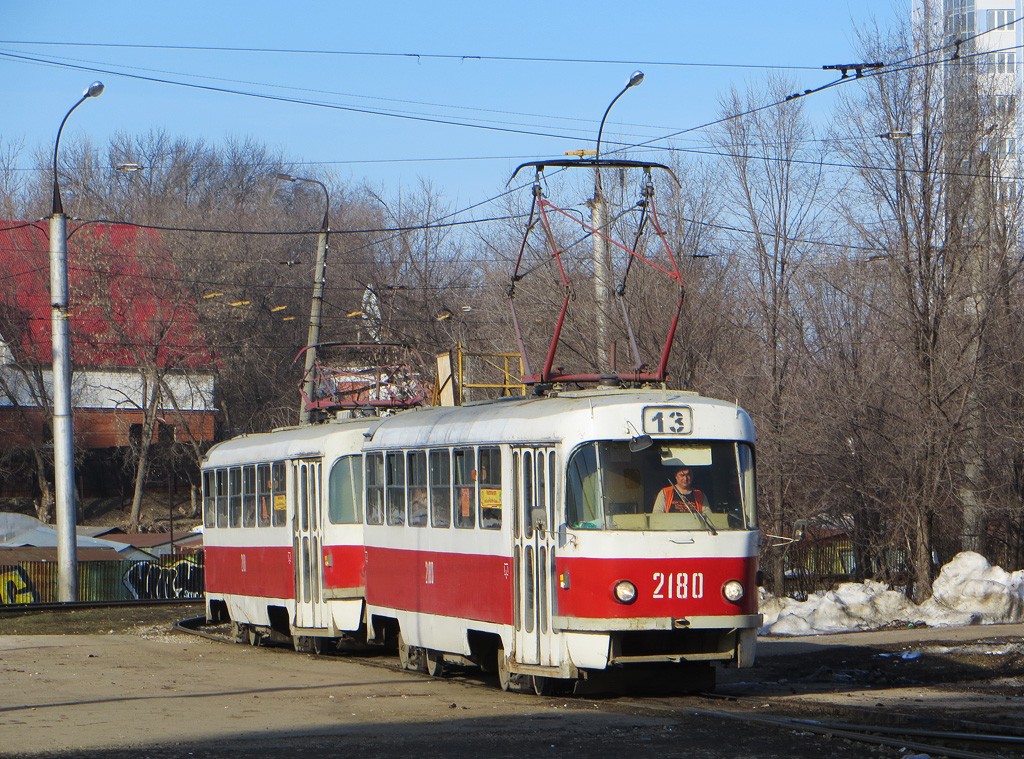 Самара, Tatra T3SU (двухдверная) № 2180