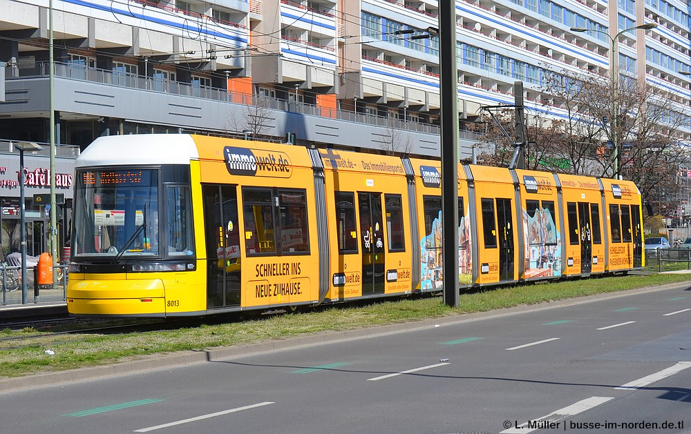 Берлин, Bombardier Flexity Berlin (GT8-08ER/F8E) № 8013