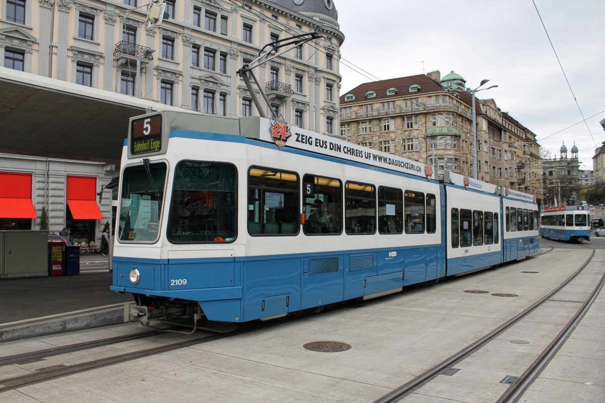 Цюрих, SWP/SIG/ABB Be 4/8 "Tram 2000 Sänfte" № 2109