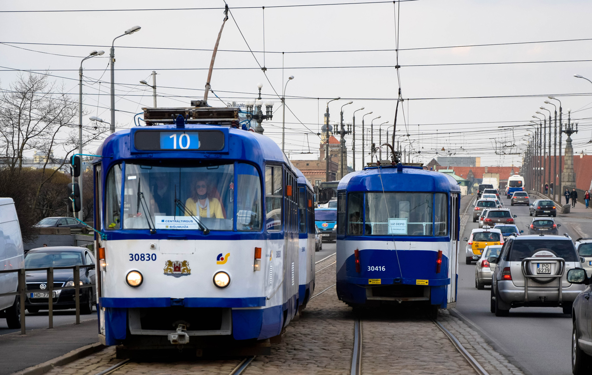 Рига, Tatra T3A № 30830; Рига, Tatra T3A № 30416