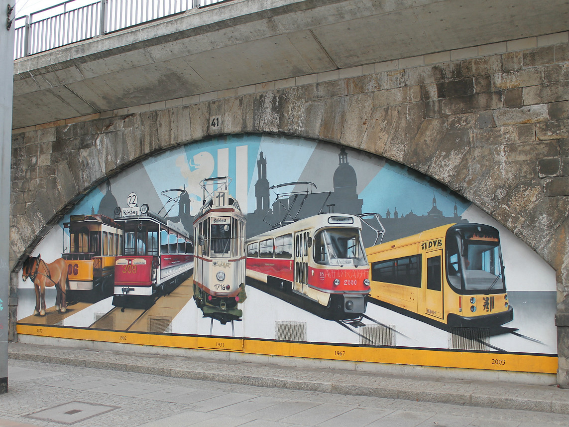 Дрезден — Трамваи в искусстве