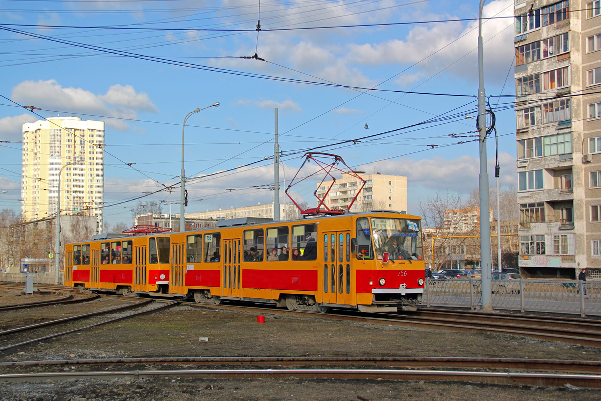 Екатеринбург, Tatra T6B5SU № 756