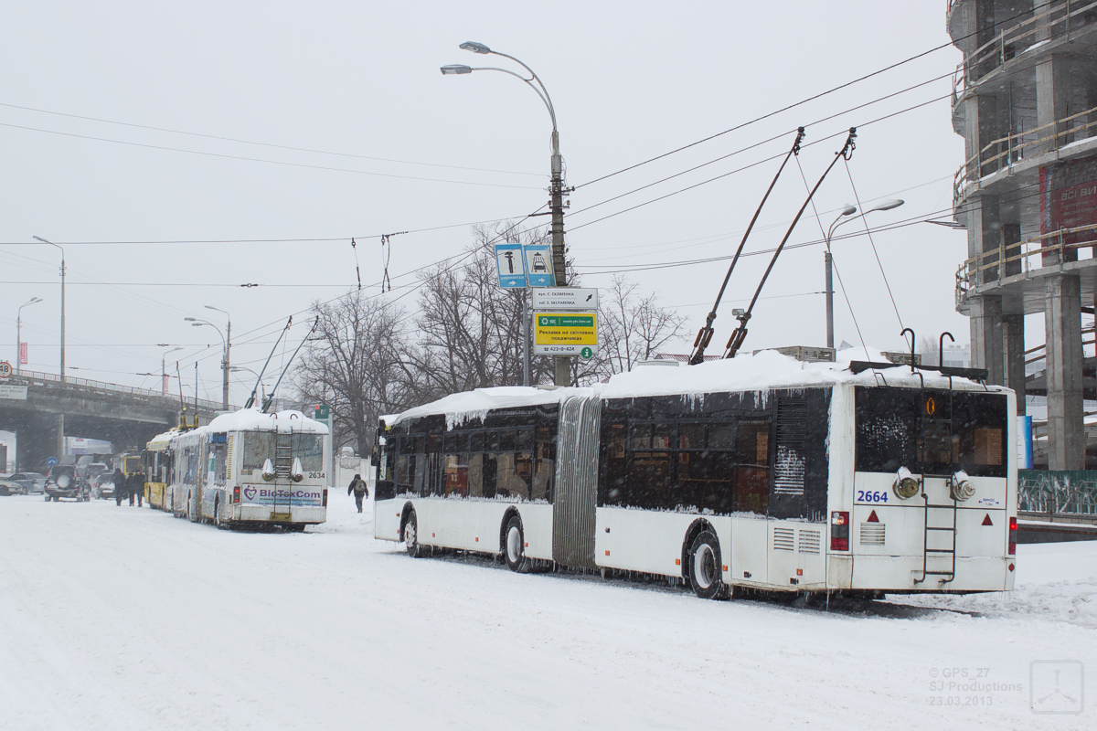 Киев, ЛАЗ E301D1 № 2664; Киев — Снегопад 22-24 марта 2013