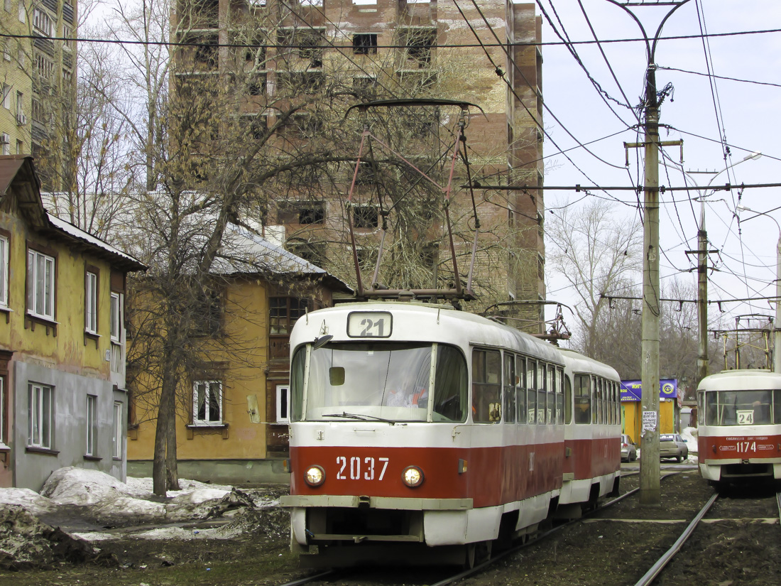 Самара, Tatra T3SU (двухдверная) № 2037