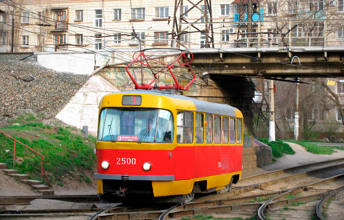 Волгоград, Tatra T3SU (двухдверная) № 2500