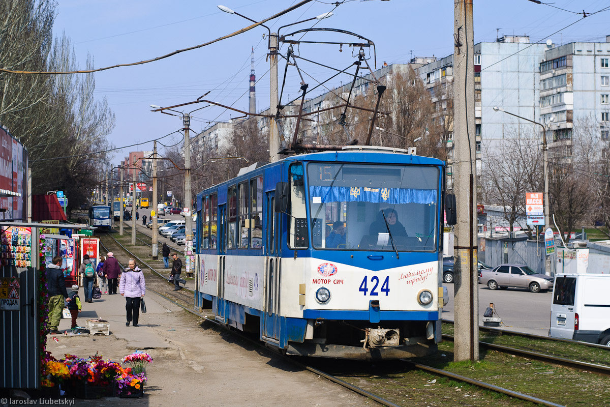 Запорожье, Tatra T6B5SU № 424