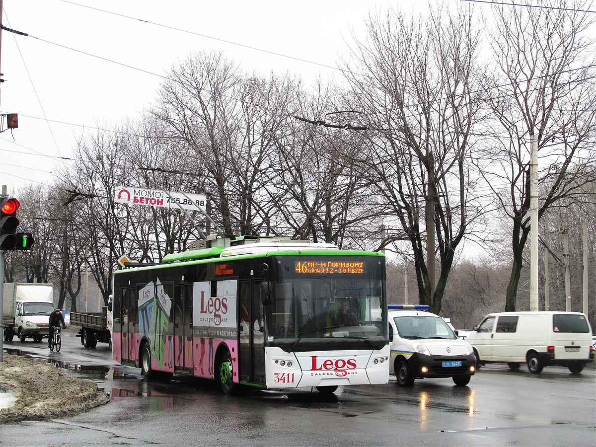 Харьков, ЛАЗ E183A1 № 3411