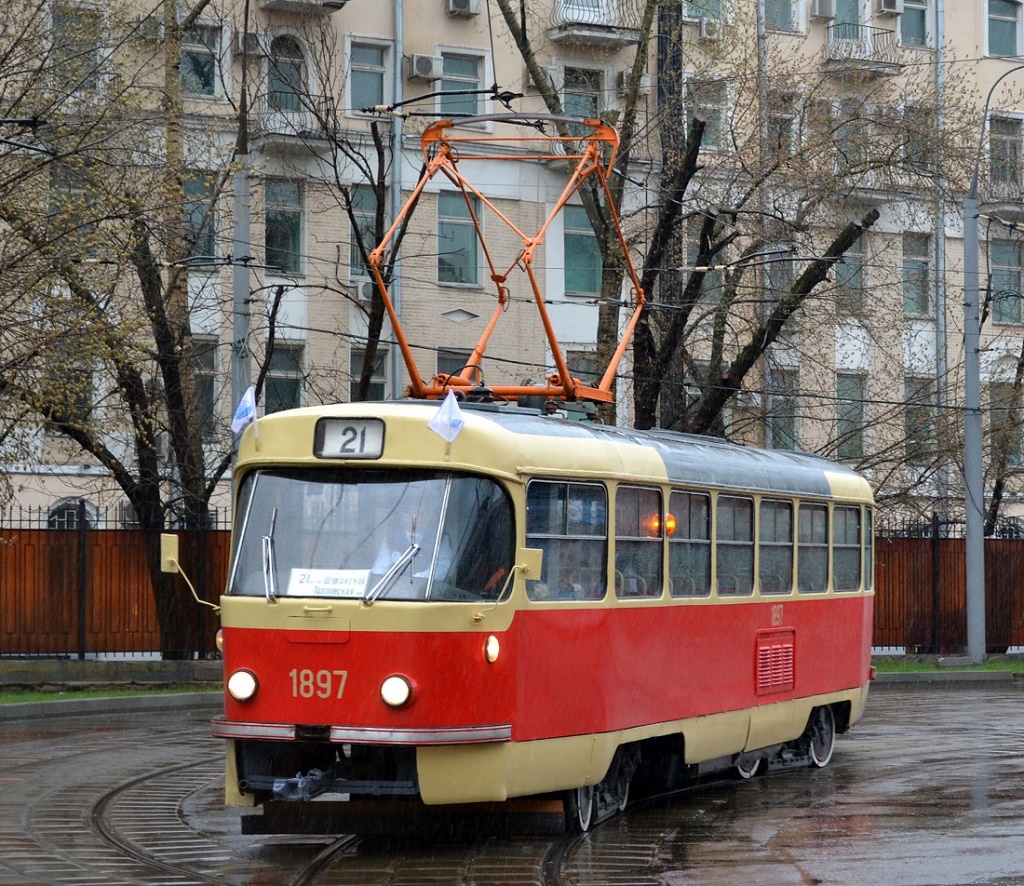Maskava, Tatra T3SU (2-door) № 1897; Maskava — 117 year Moscow tram anniversary parade on April 16, 2016