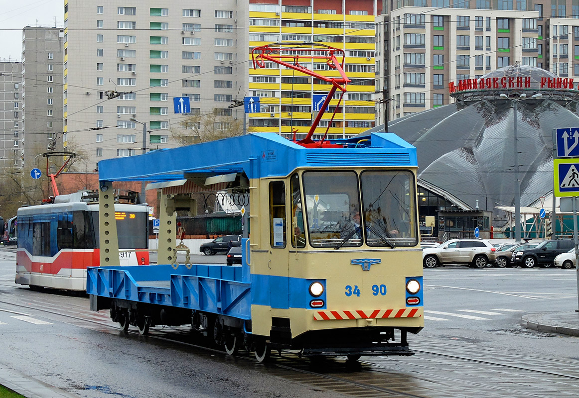 Moscow, SVARZ RT-3 № 3490; Moscow — 117 year Moscow tram anniversary parade on April 16, 2016
