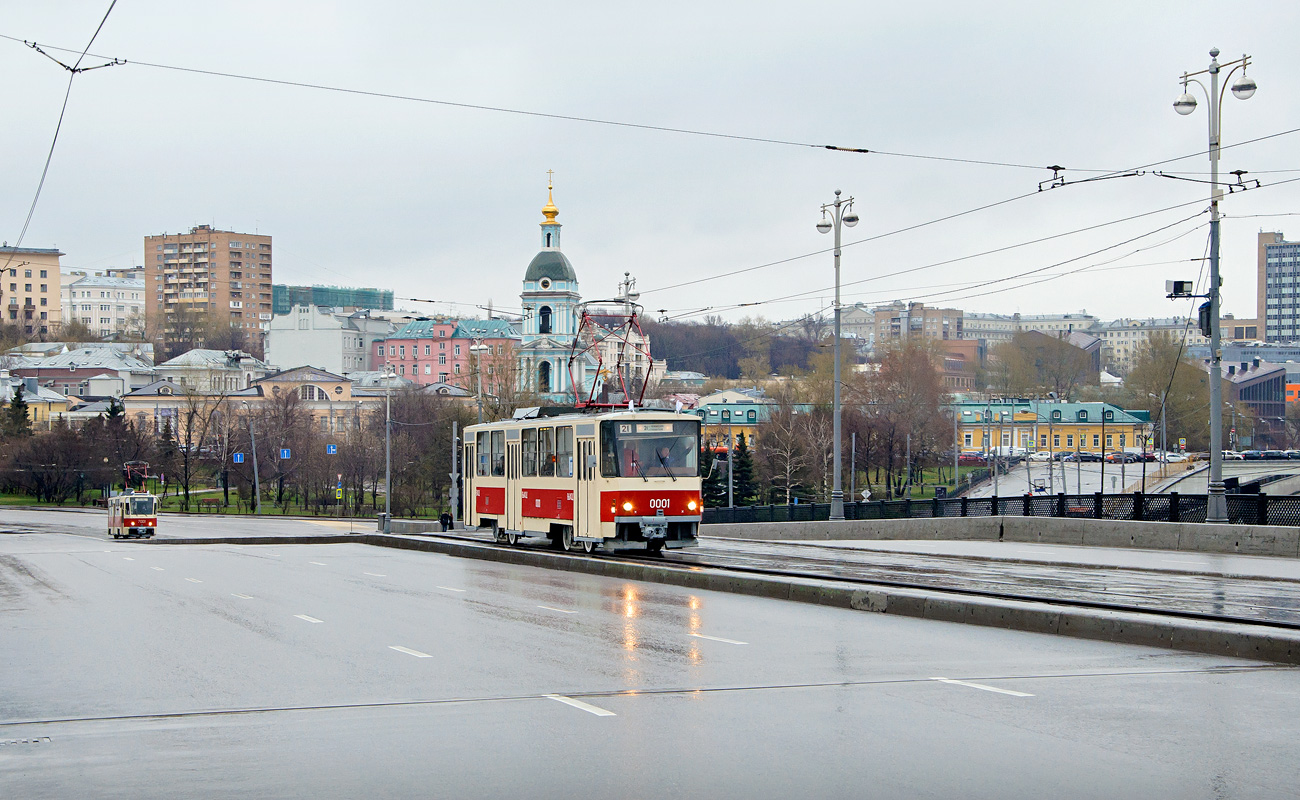 Maskva, Tatra T6B5SU nr. 0001; Maskva — 117 year Moscow tram anniversary parade on April 16, 2016