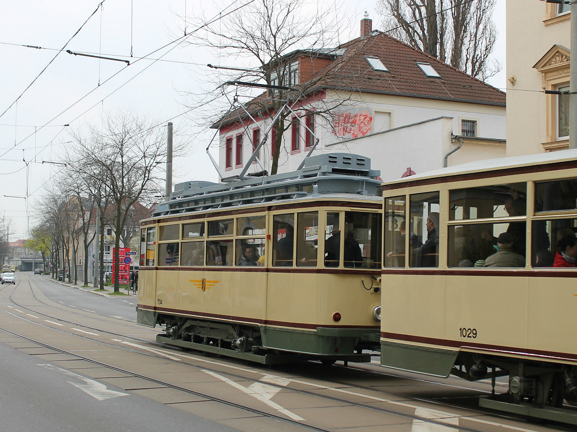 Dresden, Busch 2-axle motor car № 734 (201 305)