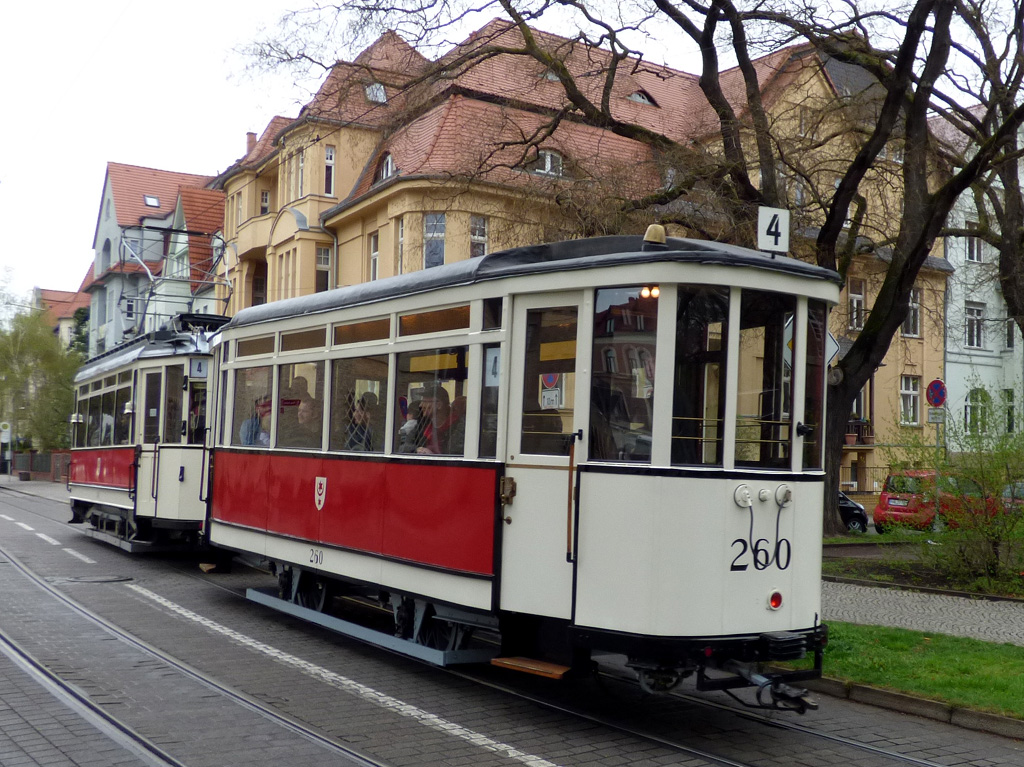 Галле, Двухосный прицепной Christoph & Unmack № 260; Галле — Юбилей: 125 лет электрических трамваев в Галле (17.04.2016)